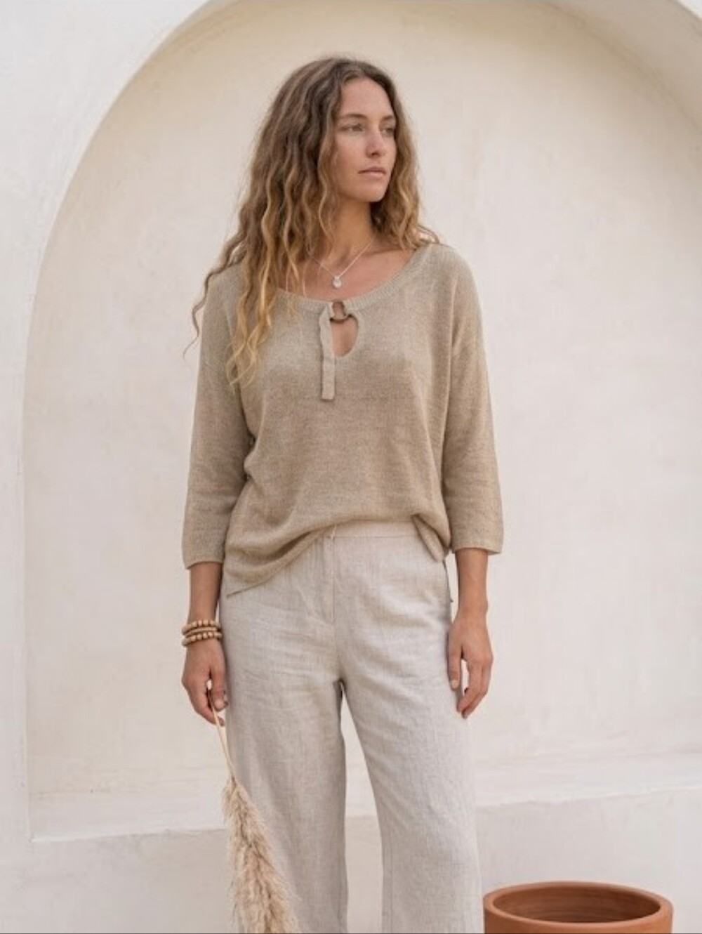 The Earth Collection linen cotton pullover top